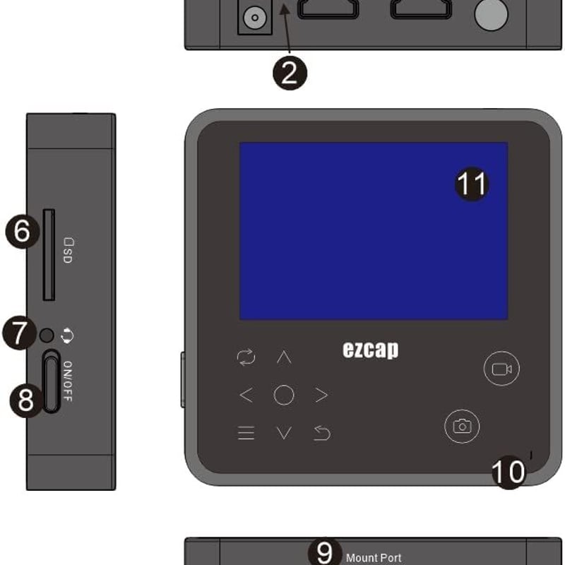 EZCAP 275 LCD スクリーンの表示 1080P 60fps の医学の使用ビデオ録画装...