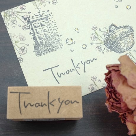 手書き文字スタンプ　Thank you