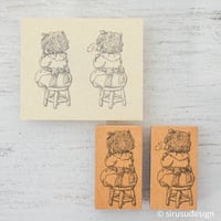 猫（つばき）の「ティータイム」（左）＆「ほっと一息」（右）