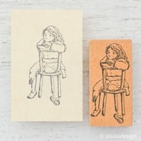その日を待ちわびて・何かを待ってる子どものスタンプ