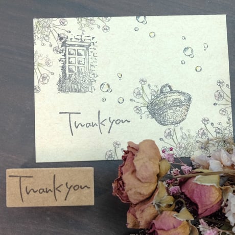 手書き文字スタンプ　Thank you