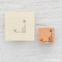 ミニスタンプ・花とハチ