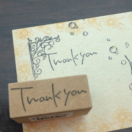 手書き文字スタンプ　Thank you