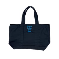 BIG CANVAS TOTE BAG BLACK