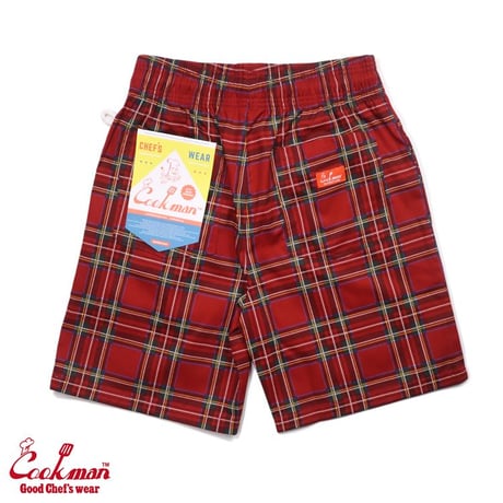 Chef Pants Short Tartan Red