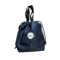 SUSTAINABILITY SHOULDER KINCHAKU BAG NAVY
