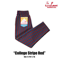 Chef Pants College Stripe Red