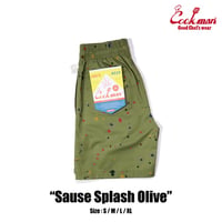 Chef Pants Short Sauce Splash Olive