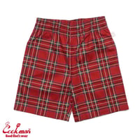 Chef Pants Short Tartan Red