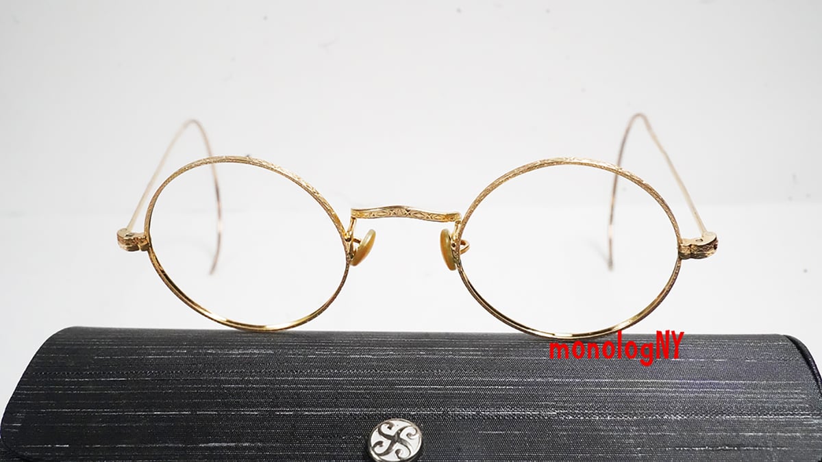 ヴィンテージ メガネ ボシュロム Ｂ&Ｌ ラウンド 金張り 12KGF M126 Bausch&Lomb vintage ボシュロム ヴィンテージ メガネ通販 推定