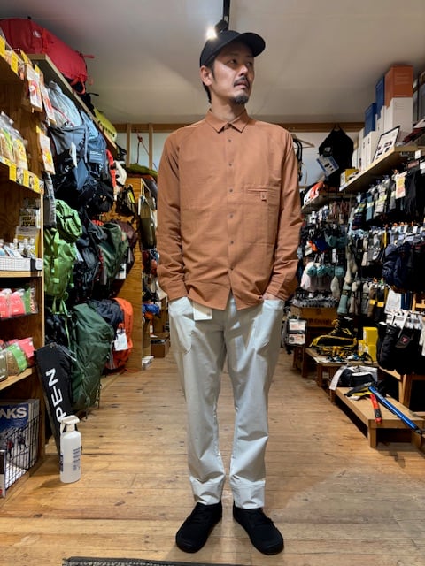 シアサッカーのショートカラーシャツ (AXESQUIN ELEMENTS 2025春夏) |