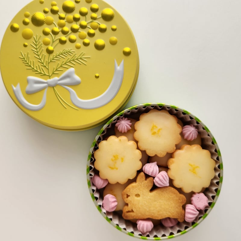 缶クッキーmelumo ミモザ缶(4月9日～10日発送)コンパクト便 | 焼菓子 tsumugi