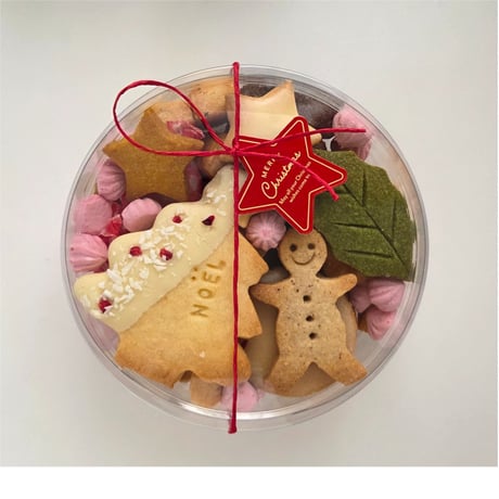 原宿の無料クッキータイム体験！ニュージーランドのクッキー屋さん♡ 60個 クリスマスベーカリークッキーボックス 8 x 6 x 2.5インチ 雪の結晶 おやつ箱 四角い窓付き 冬 クリスマス カップ