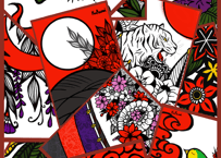 ポスター  花札