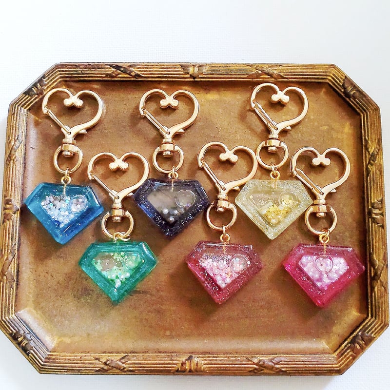 オイル入りキーホルダー(ダイヤ小) | Trovare