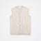 #-09 Giza cotton vneck knit vest (Beige)