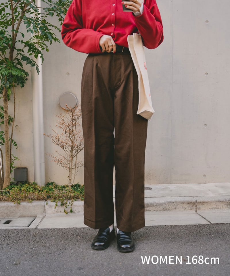 【美品】UNFOLK Ventile gabardine 2tuck pants 24 Ventile gabardine 2tuck pants (Khaki) | UN