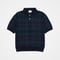#-82 14G tartan check cotton knit polo (Green)