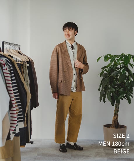#-31 4B relax double check blazer (Beige)