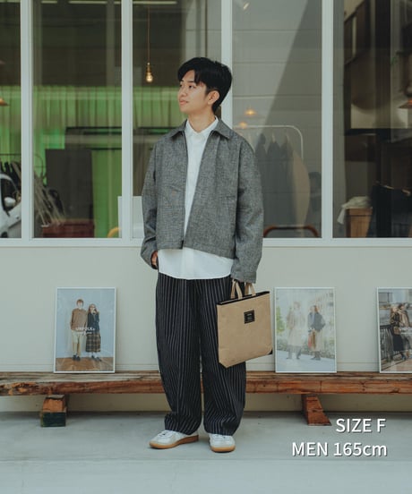 “UNFOLK CLASSIC” Banshu linen mix napping style blouson