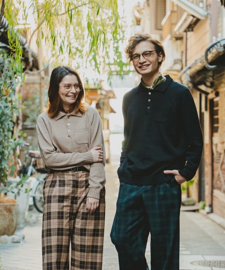 #-36 Seamless classic check slacks (Green)