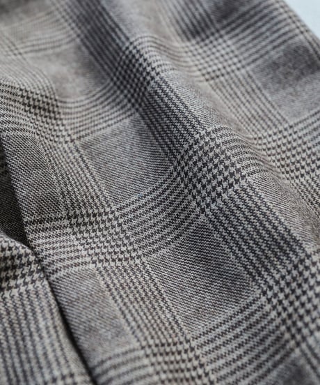 #-12 Gren check wool classic slacks