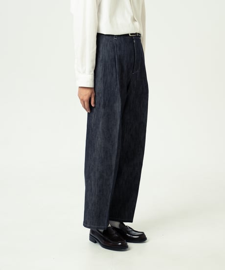 #-24 Rigid denim 2tuck straight pants