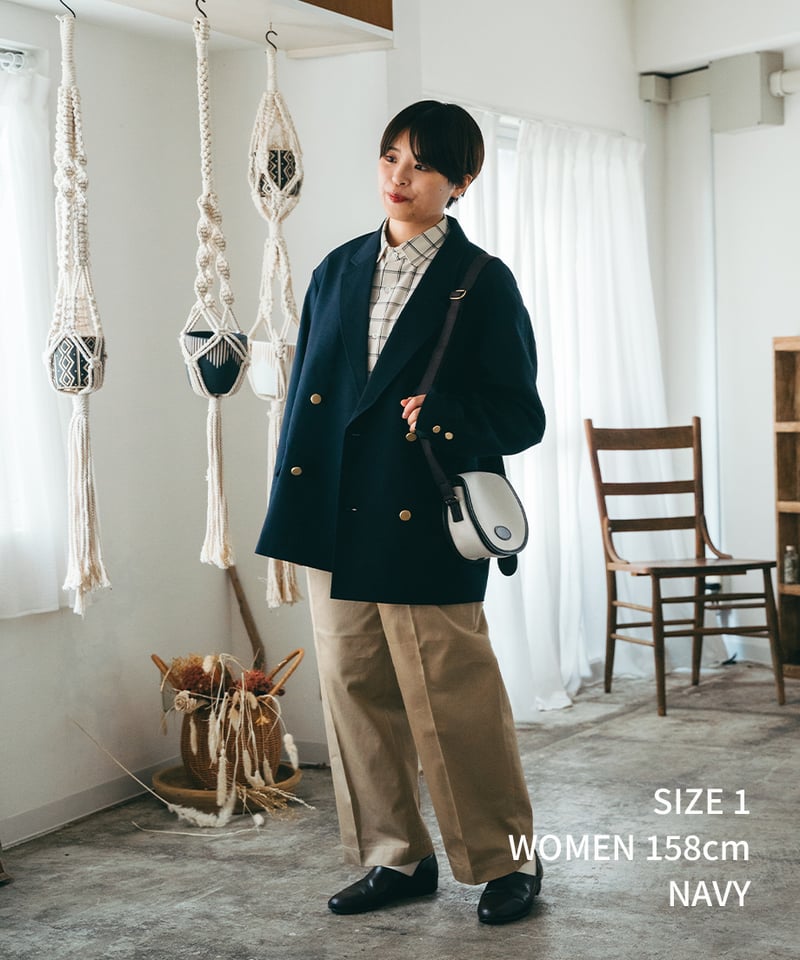 22 4B relax double blazer (Black) | UNFOLK