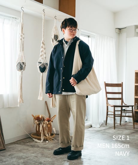 #-52 Memory twill classic mountain parka (Navy)