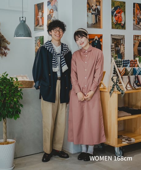 #-44 EX. 2way detachable collar shirt onepiece
