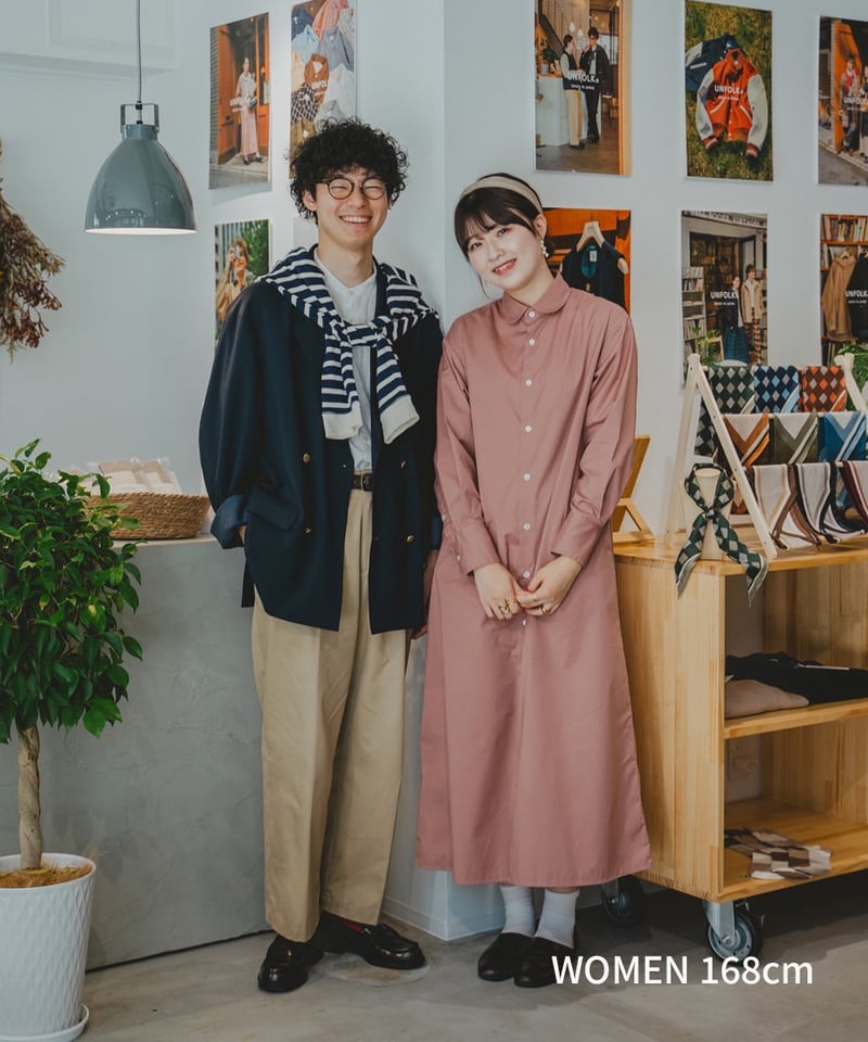 44 EX. 2way detachable collar shirt onepiece