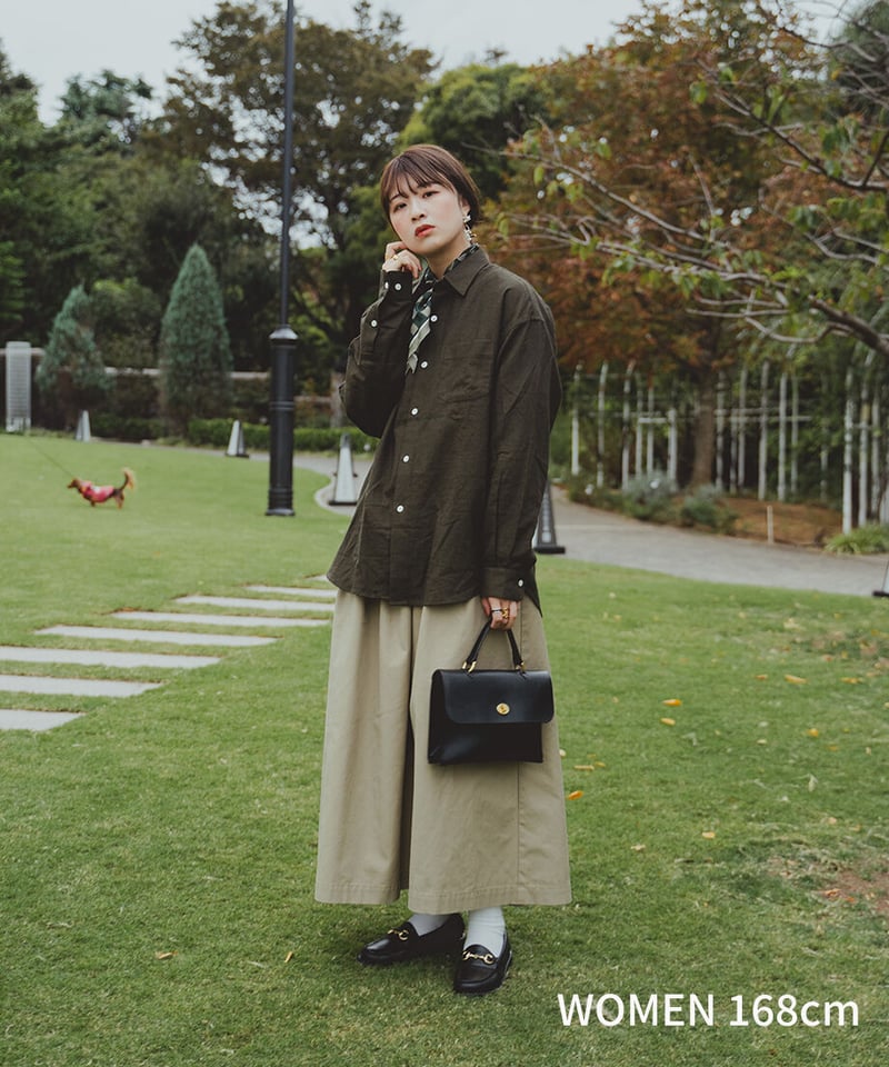 25 Hand print silk scarf (Green) | UNFOLK