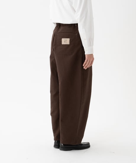 ⁡“UNFOLK CLASSIC” Enshu sashiko style baloon pants (Brown)
