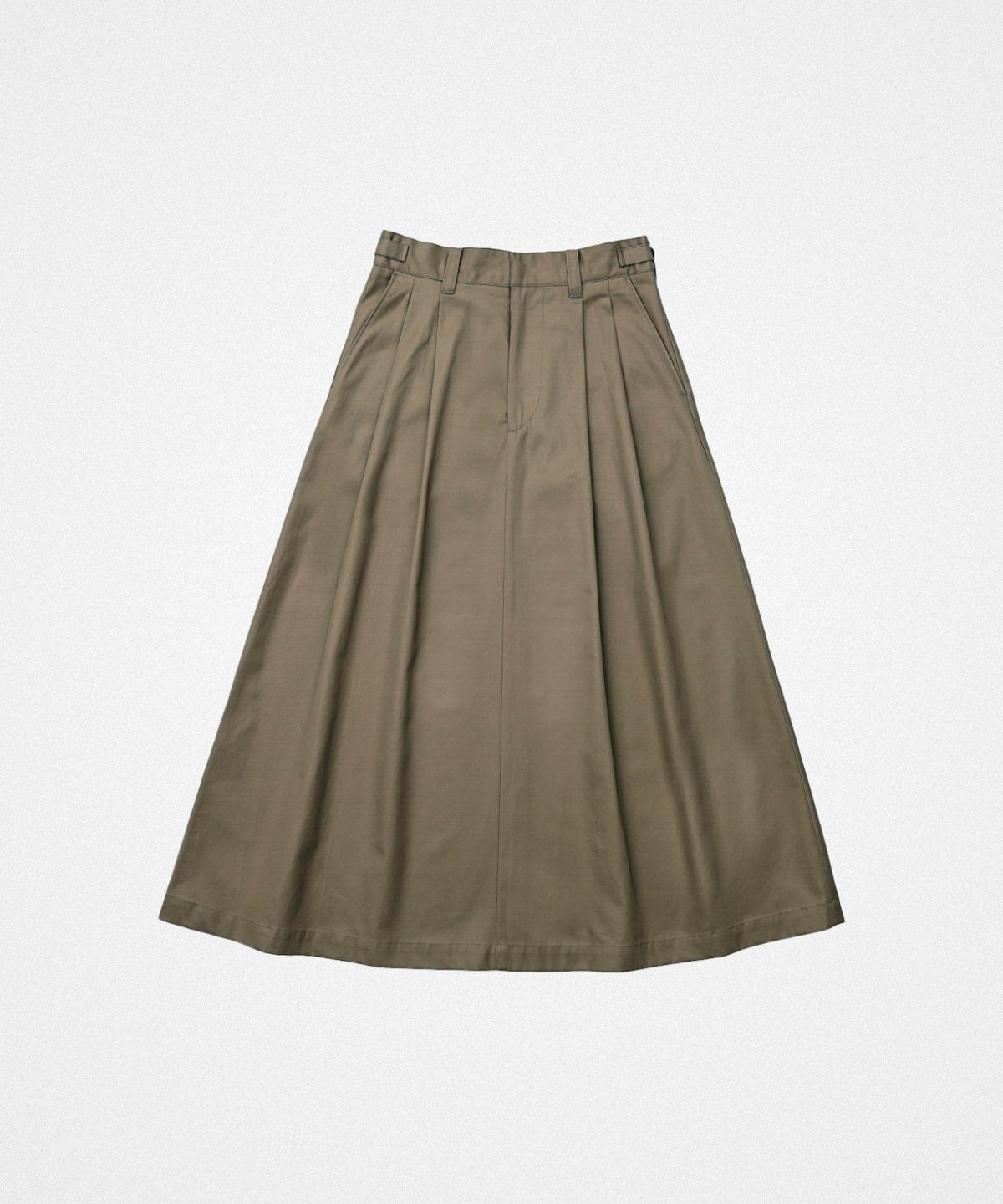 スカート UNFOLK Ventile gabardine 2tuck skirt 70 Ventile gabardine 2tuck skirt (Khaki) | UN