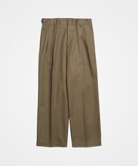 #-24 Ventile gabardine 2tuck straight pants (Khaki)