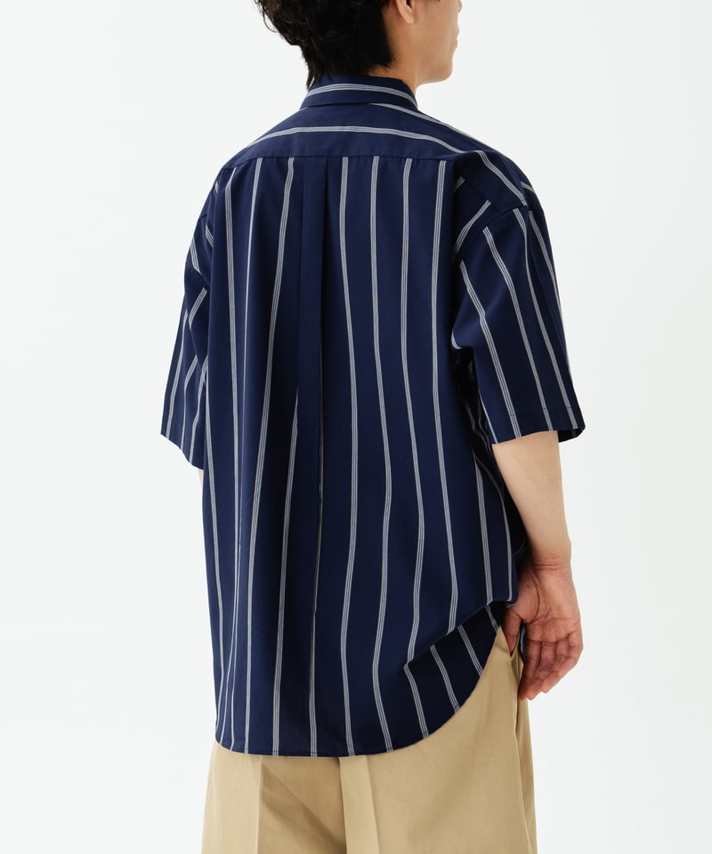 61 2way detachable collar short sleeve stripe