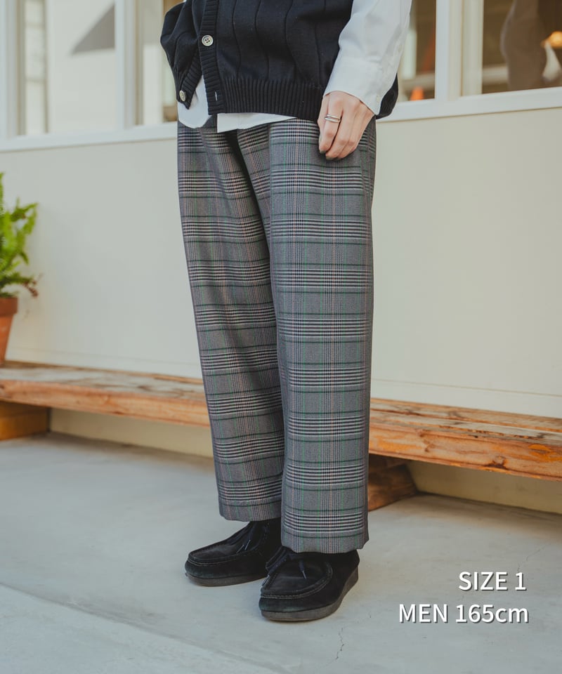 54 Seamless classic check pants (Beige) | UNF