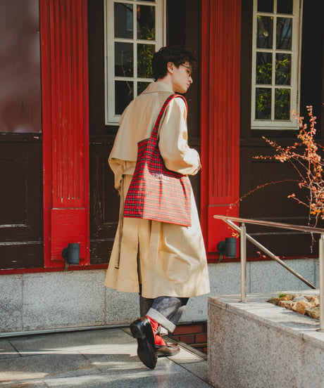 #-30 Ventile gabardine belted trench coat