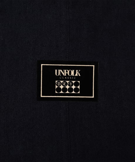 "UNFOLK CLASSIC" Banshu wool mix soft herringbone shirt jacket (Black)
