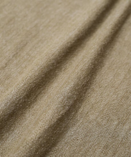 "UNFOLK CLASSIC" Banshu wool mix soft herringbone shirt jacket (Beige)