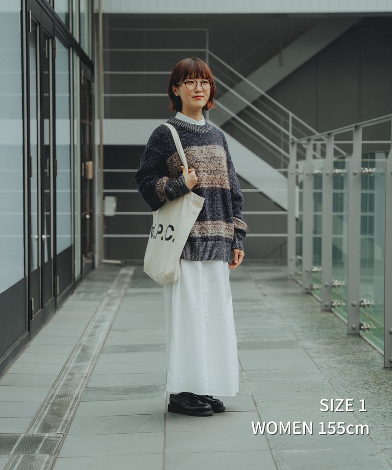 68 Fair isle pattern jacquard knit (Green) |