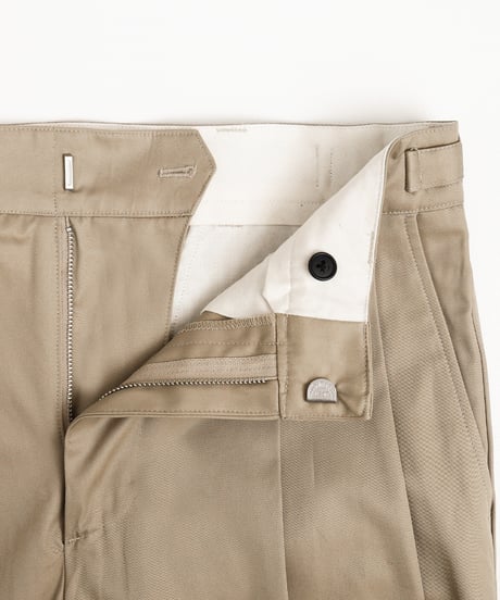 #-24 Ventile gabardine 2tuck straight pants (Beige)