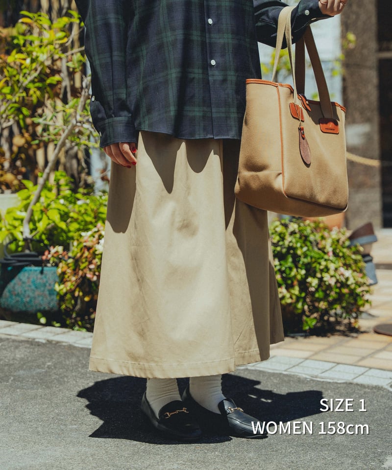 UNFOLK スカート 70 Ventile gabardine 2tuck skirt | UNFOLK