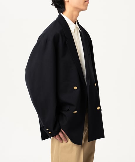 #-22 4B relax double blazer (Black)
