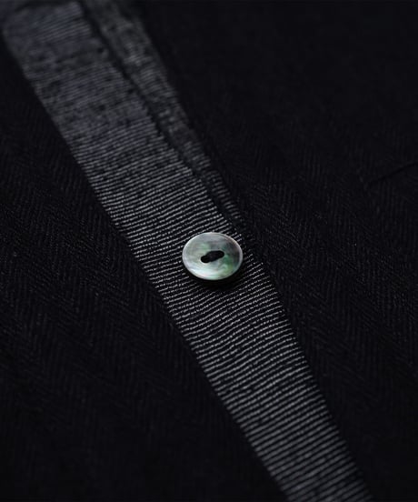 "UNFOLK CLASSIC" Banshu wool mix soft herringbone shirt jacket (Black)
