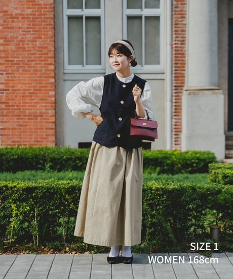 #-48 Peach brushed classic vest (Navy)
