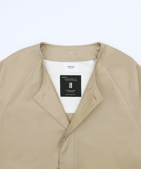 #-53 Ventile gabardine 2way railway coat (Beige)