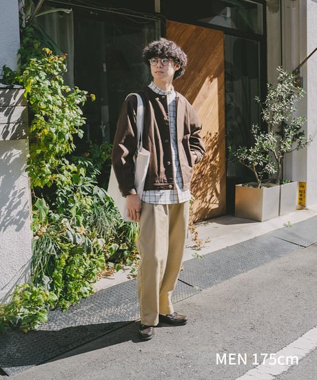 #-06 Windowpane check stand collar shirts