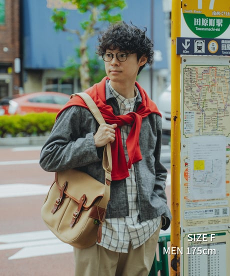 “UNFOLK CLASSIC” Banshu linen mix napping style blouson