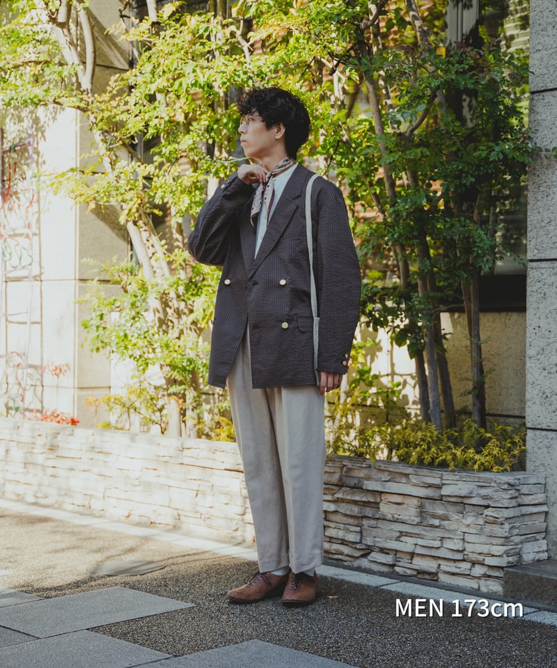 59 Hand print silk scarf (Green) | UNFOLK